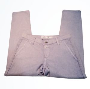 Big Star Light Blue Purple Mid Rise Acid Wash Cropped Skinny Jeans Size 26